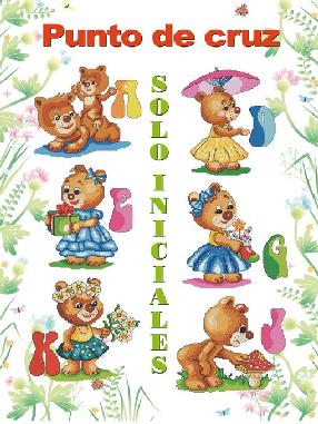 Solo iniciales en punto de cruz