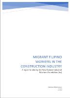 Catalogue record for Migrant Filipino Workers in the Construction Industry: a Report Funded by the New Zealand Industrial Relations Foundation (Inc)
