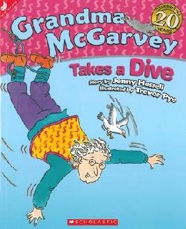Book cover of Grandma McGarvey takes a dive